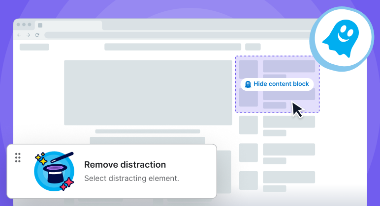 Distraction Eraser: Hide Content Blocks and Shape the Web to Fit You