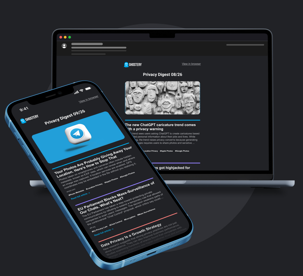 Ghostery Privacy Digest newsletter preview